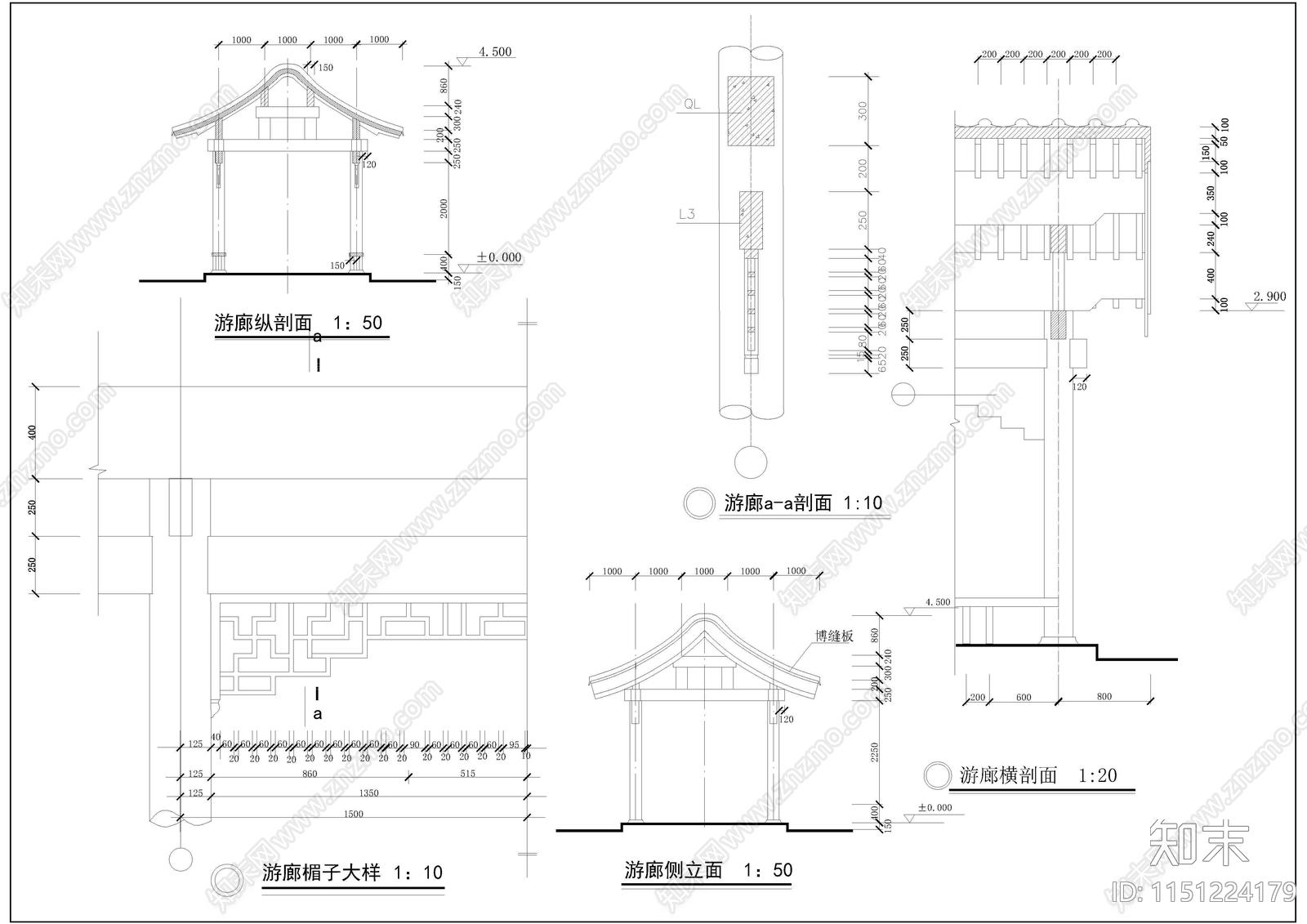 农业现代化示范区廊架景观cad施工图下载【ID:1151224179】