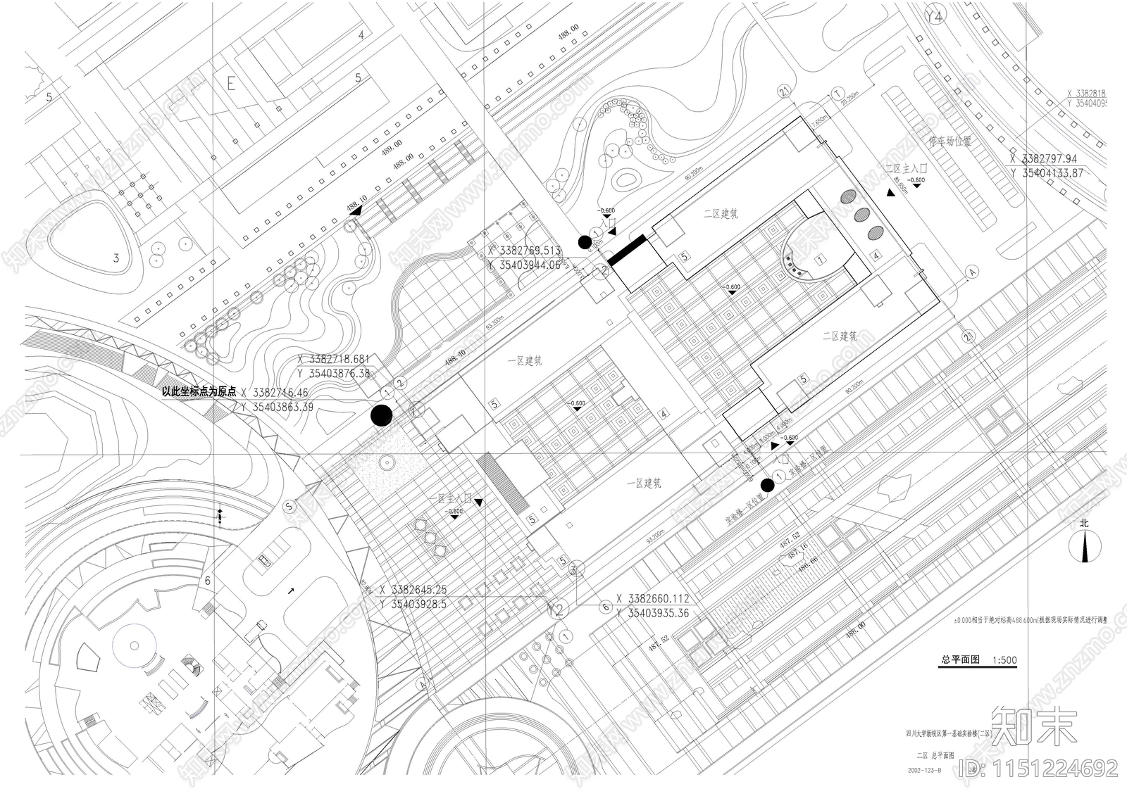 大学软件学院建筑cad施工图下载【ID:1151224692】