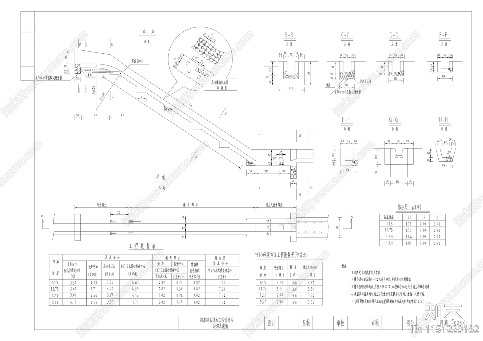 某公路给排水图纸cad施工图下载【ID:1151229182】