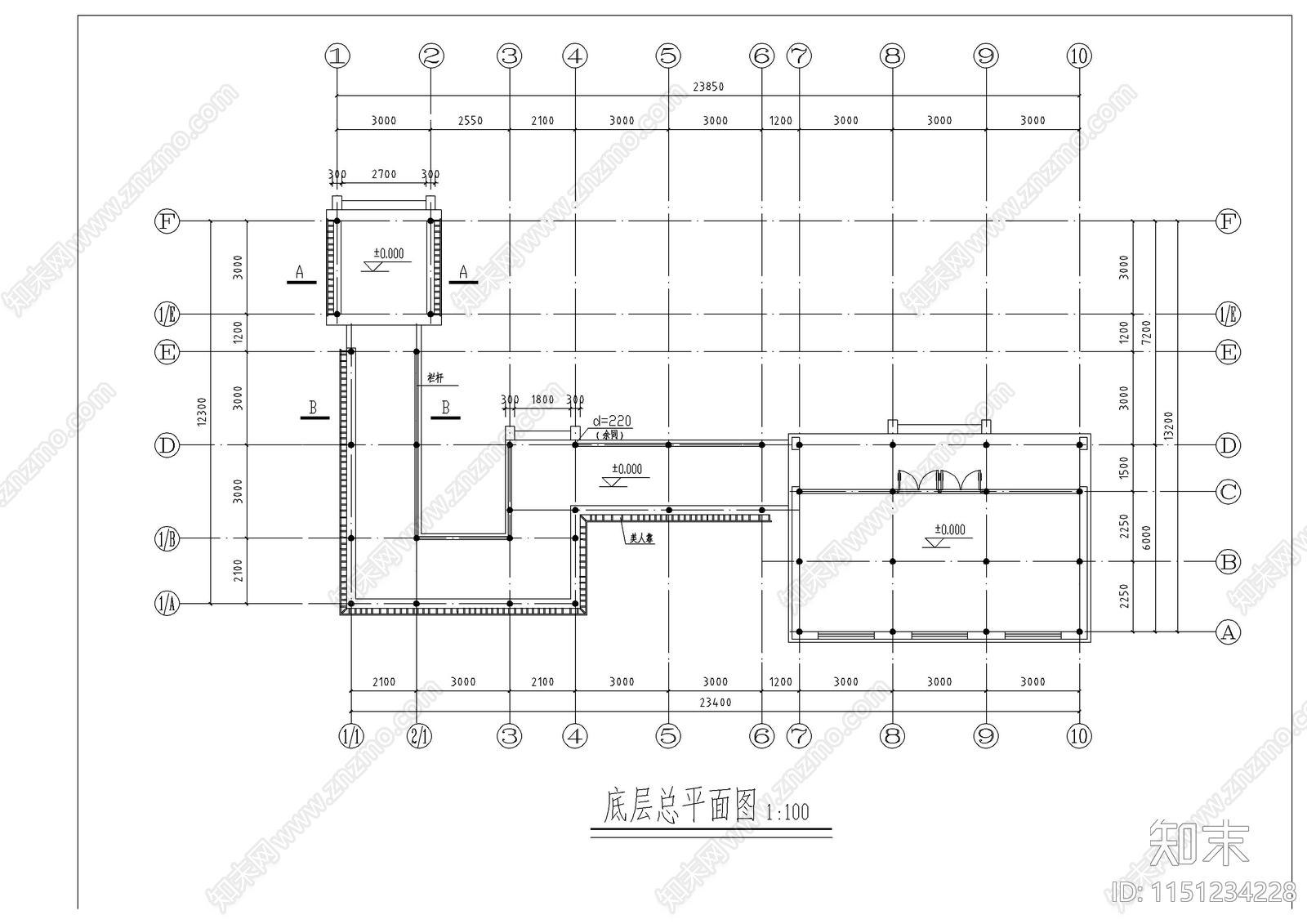 古建筑建筑cad施工图下载【ID:1151234228】