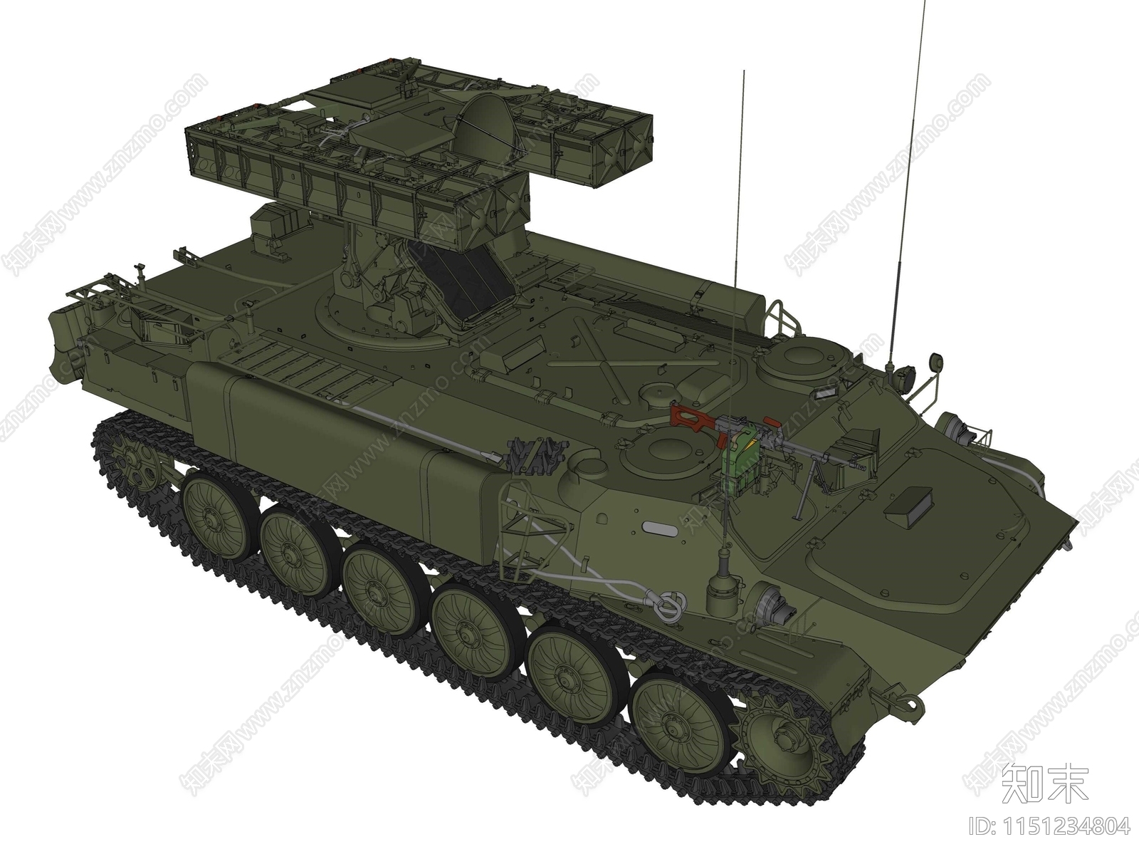 履带式防空车SU模型下载【ID:1151234804】