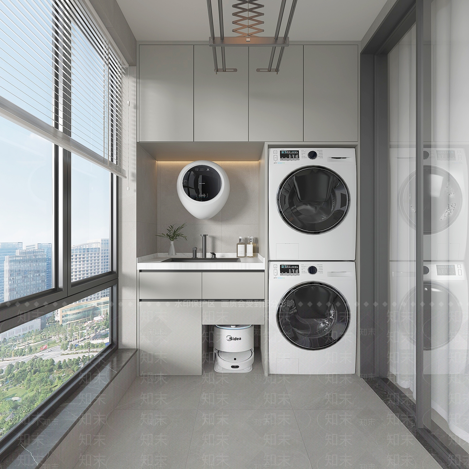 现代家居阳台3D模型下载【ID:1151242099】