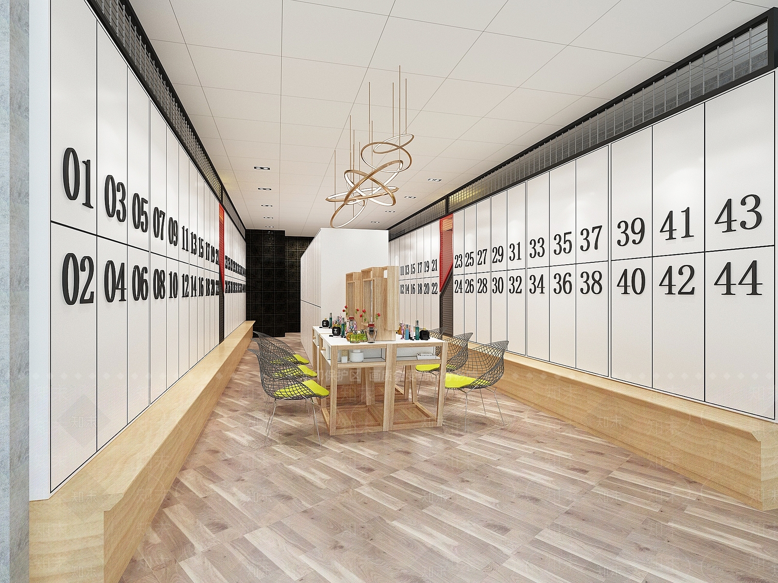 现代洗浴中心更衣室3D模型下载【ID:1151243815】