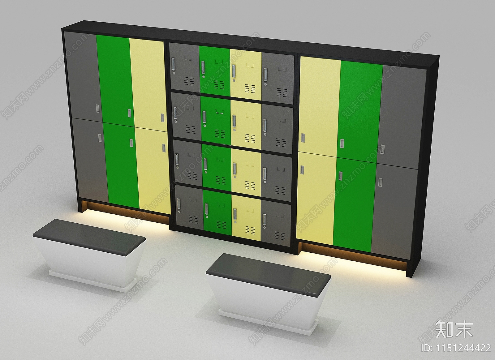 现代储物柜3D模型下载【ID:1151244422】