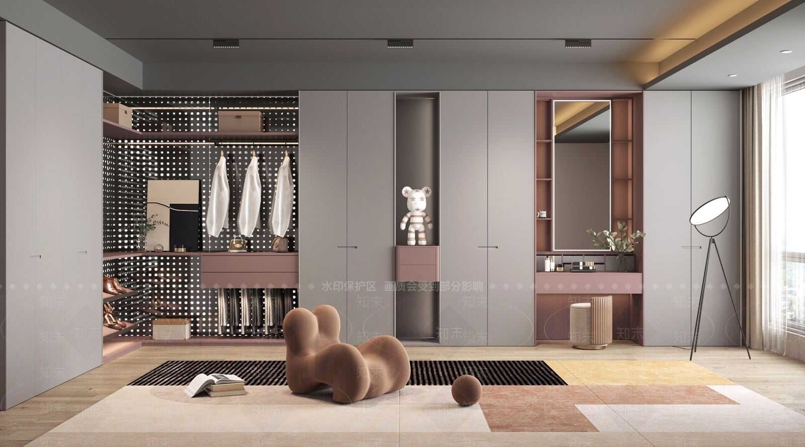 现代衣帽间3D模型下载【ID:1151253486】