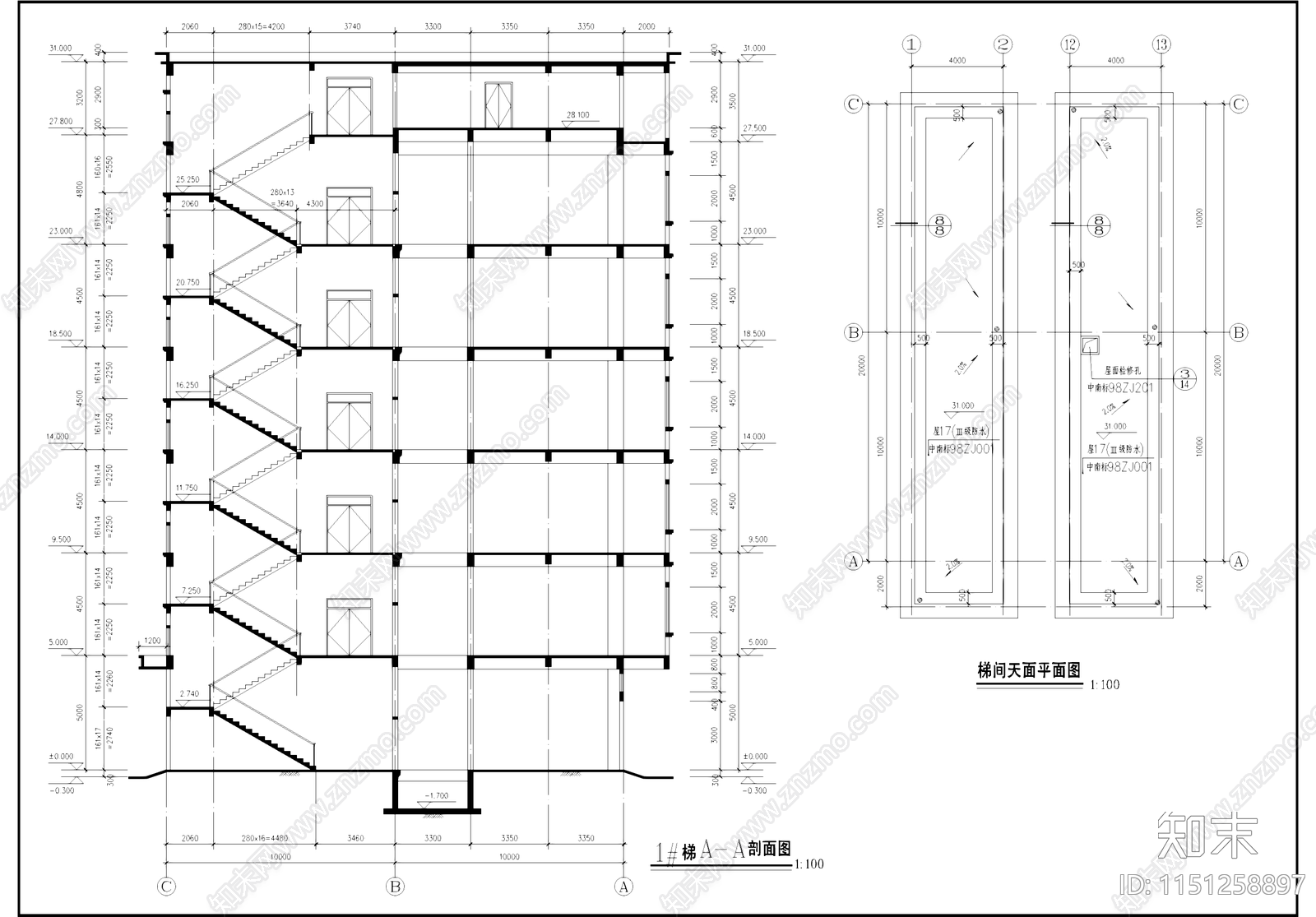工业厂房车间建筑cad施工图下载【ID:1151258897】