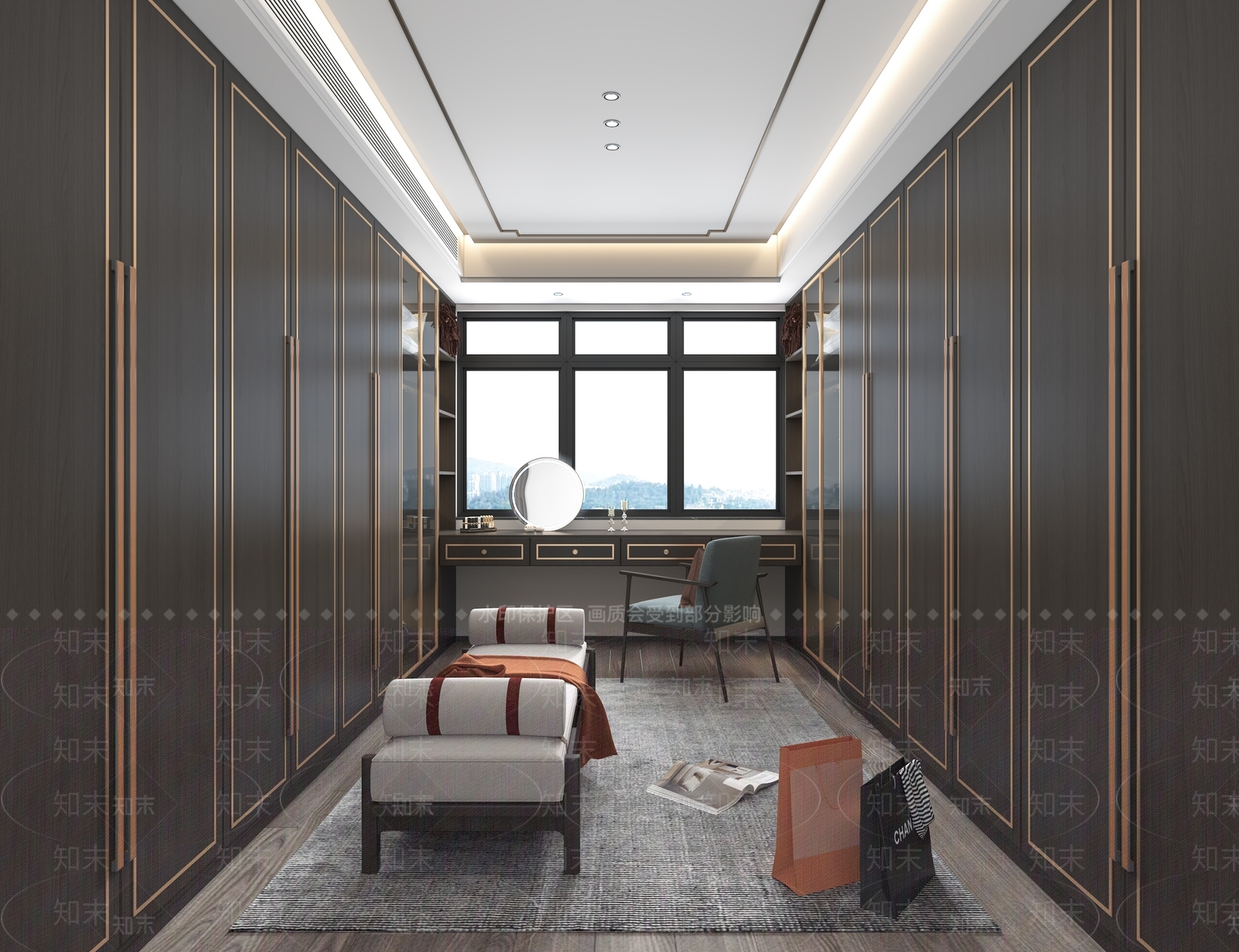 新中式衣帽间3D模型下载【ID:1151282039】
