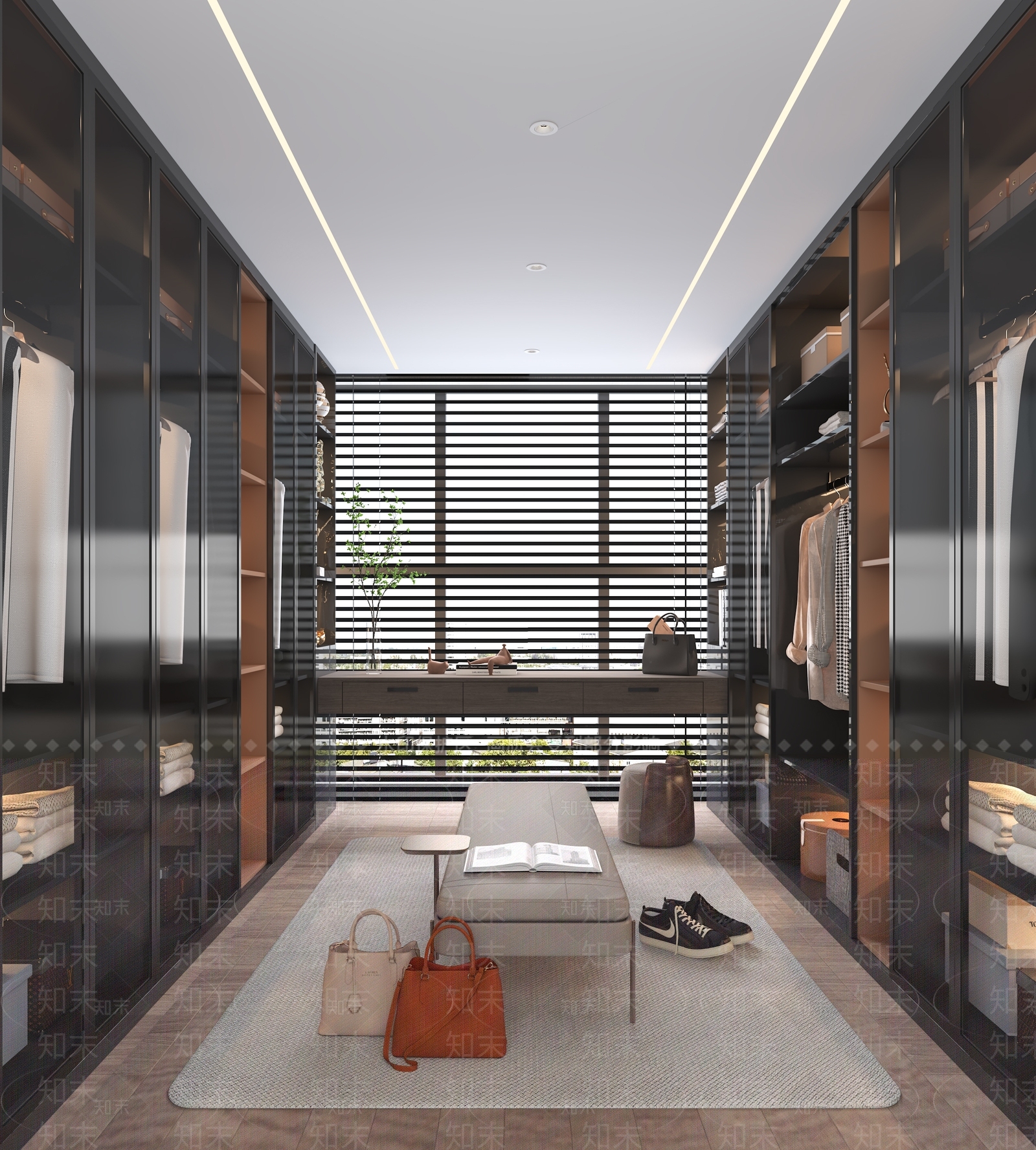 现代衣帽间3D模型下载【ID:1151282336】
