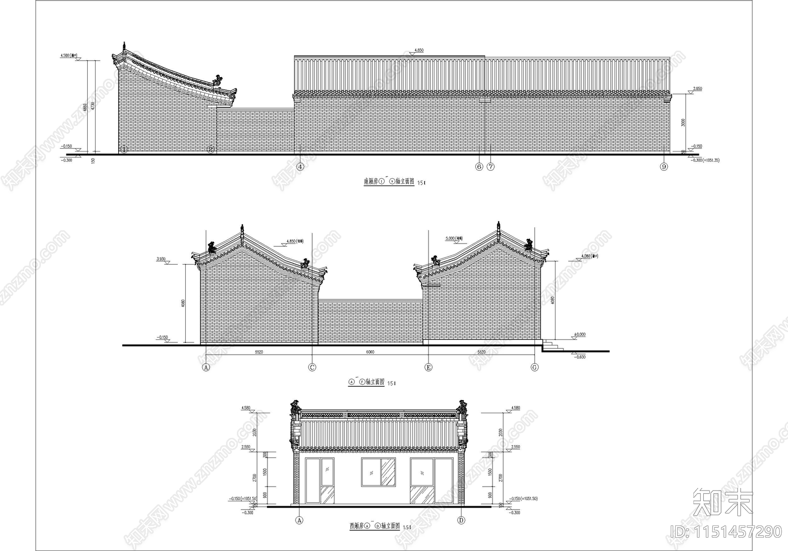 古城历史民居院落修缮全专业cad施工图下载【ID:1151457290】