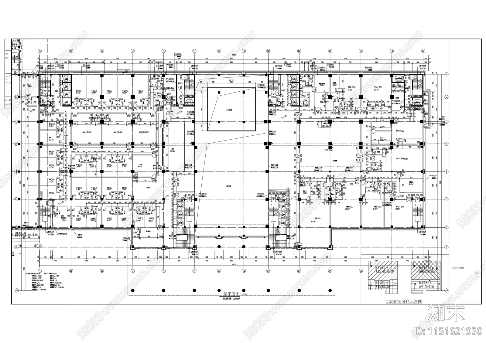 高层现代风格五星级酒店建筑cad施工图下载【ID:1151621950】