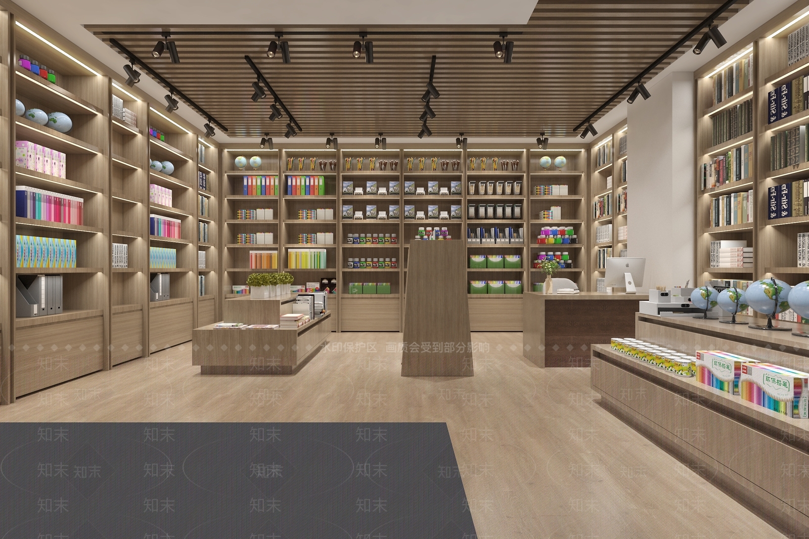 现代书店3D模型下载【ID:1151292937】