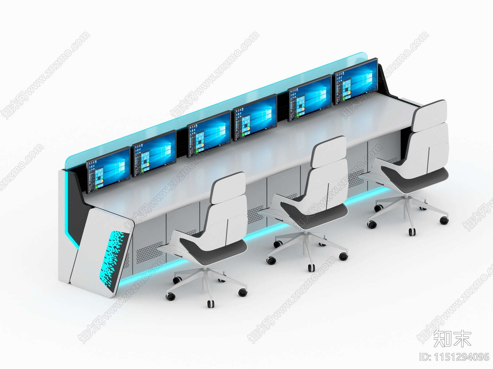 现代调度指挥台3D模型下载【ID:1151294096】