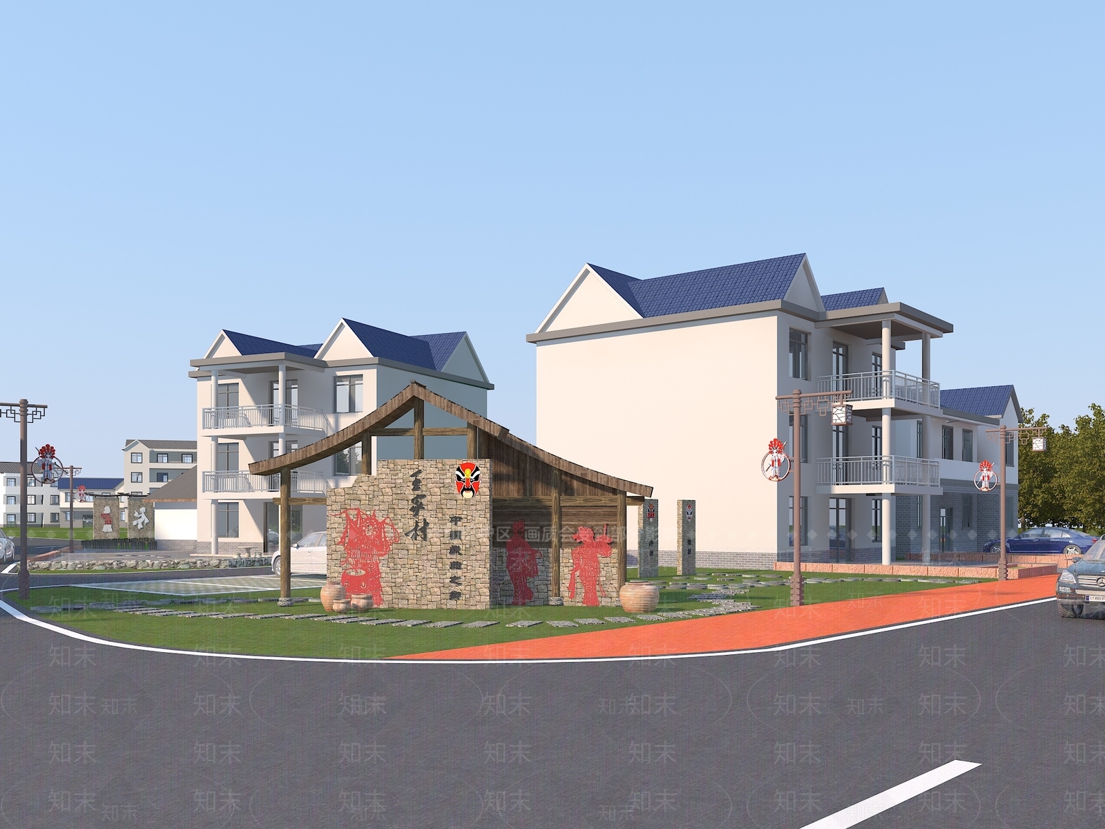 中式景墙3D模型下载【ID:1151299792】