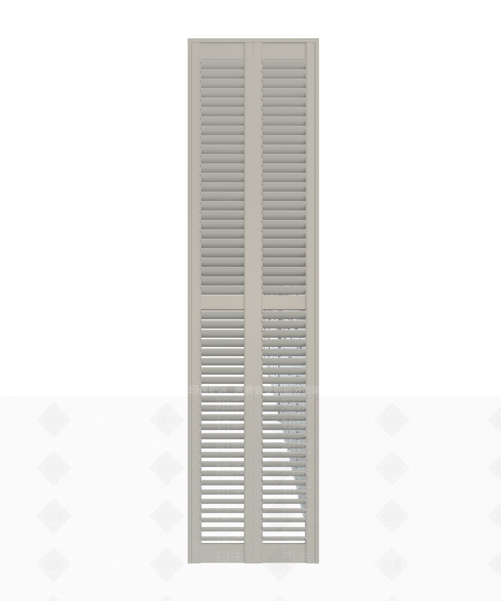 现代百叶折叠门板3D模型下载【ID:1151303564】