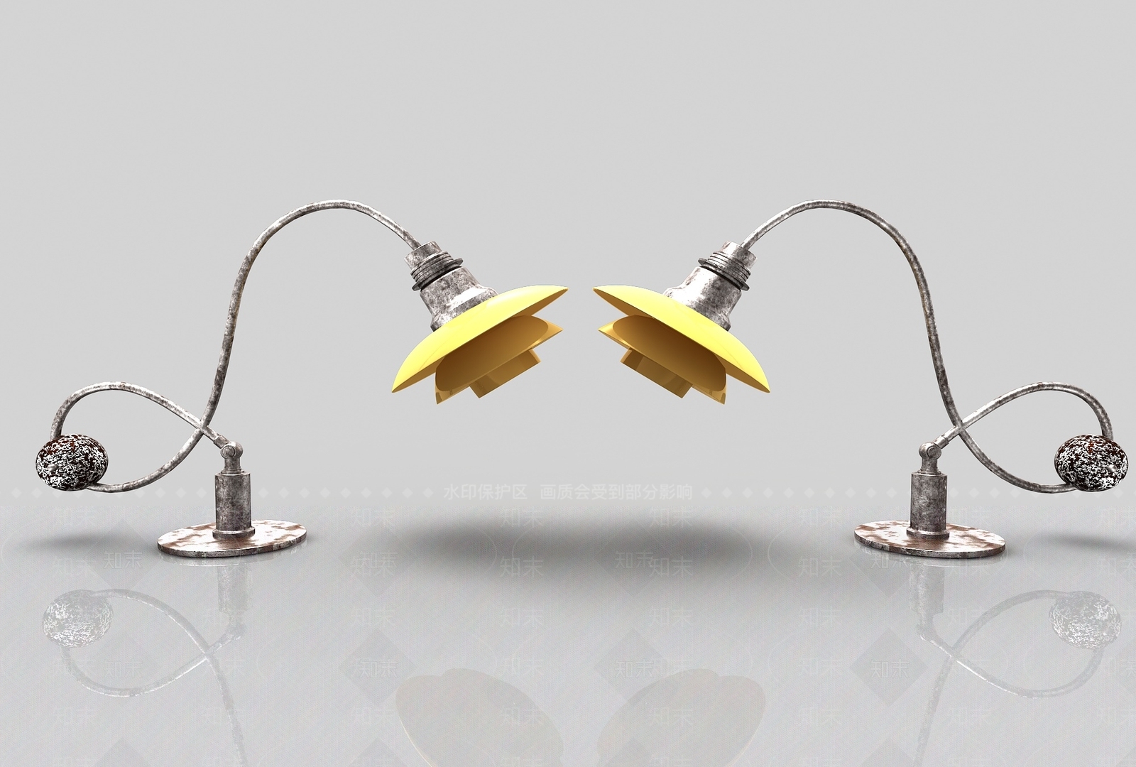 现代风格台灯3D模型下载【ID:1151312797】