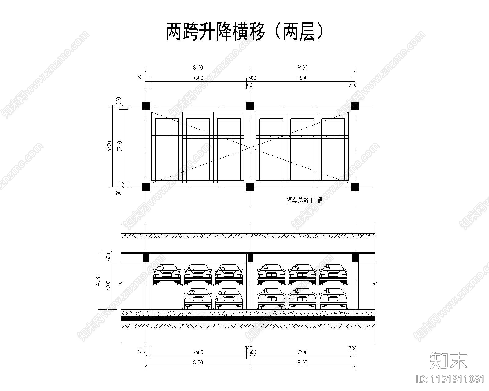 室内车库大样cad施工图下载【ID:1151311081】