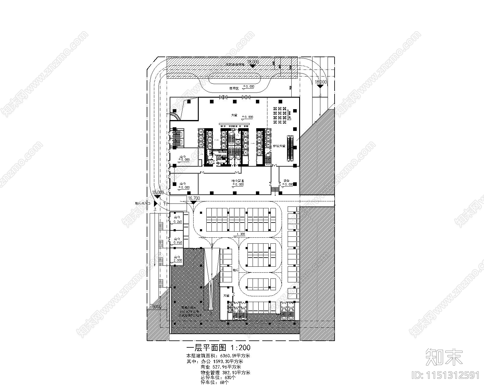 2023年整理5套高层办公楼建筑施工图施工图下载【ID:1151312591】