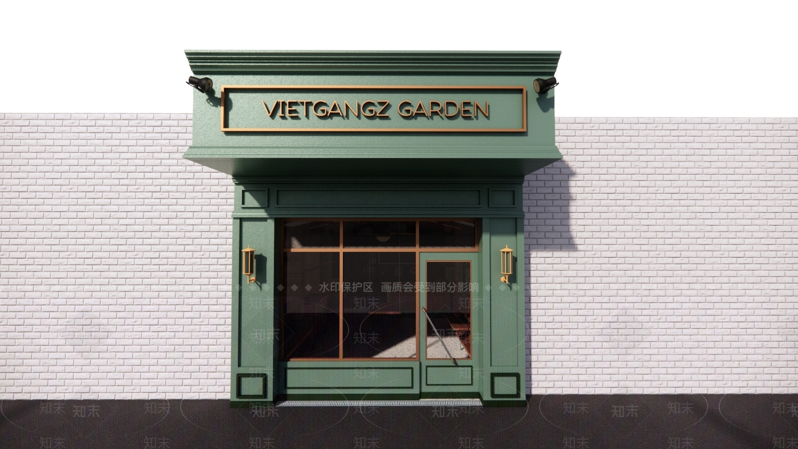 北欧花店门头SU模型下载【ID:1151315110】