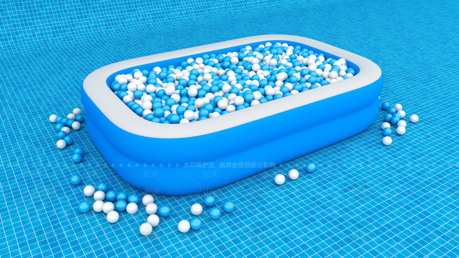 充气海洋球池SU模型下载【ID:1151315423】