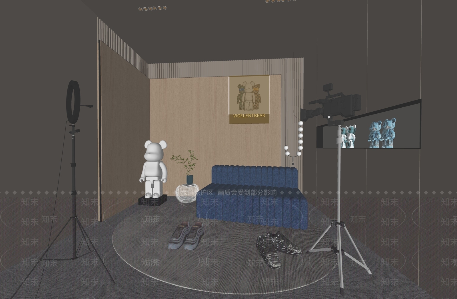 现代直播间SU模型下载【ID:1151318211】