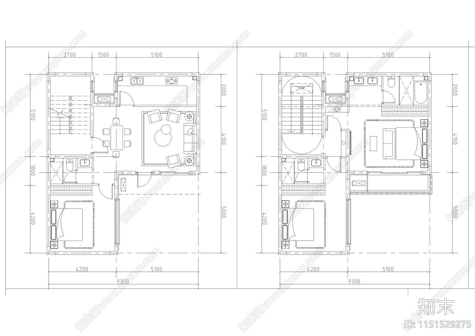 新中式度假街区总体规划及户型设计cad施工图下载【ID:1151529275】