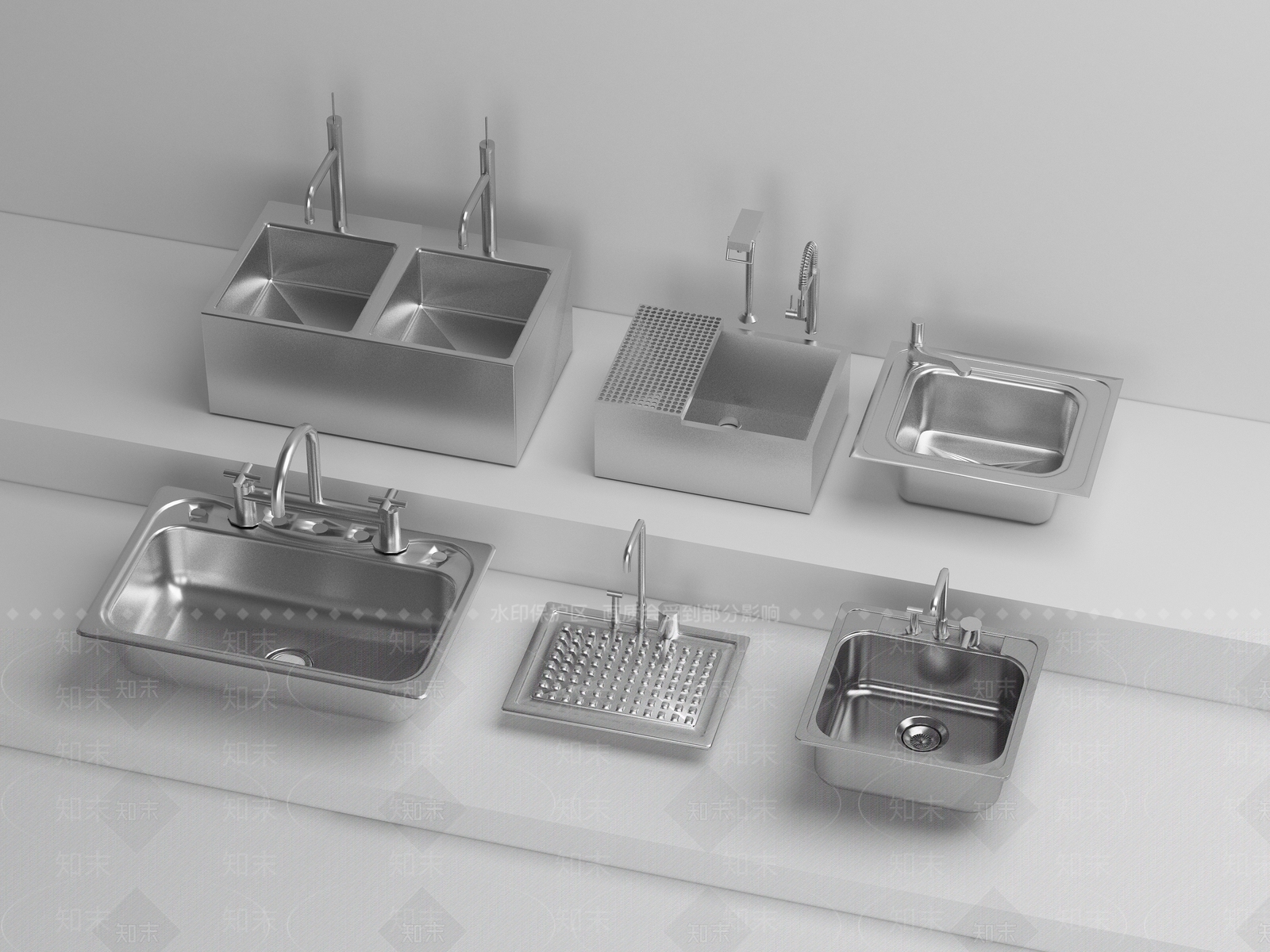 水槽3D模型下载【ID:1151317790】