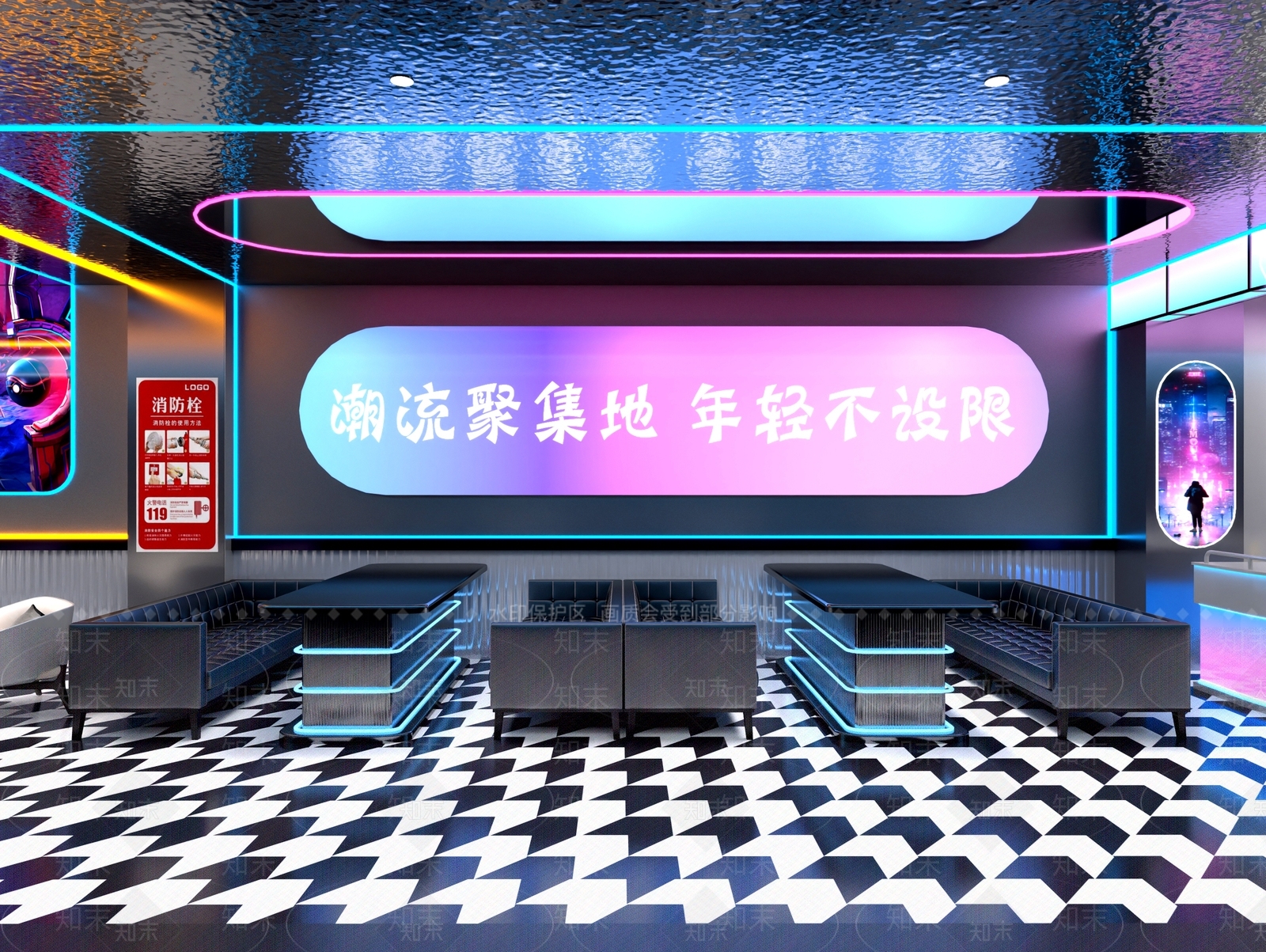 现代电玩城前台3D模型下载【ID:1151321947】