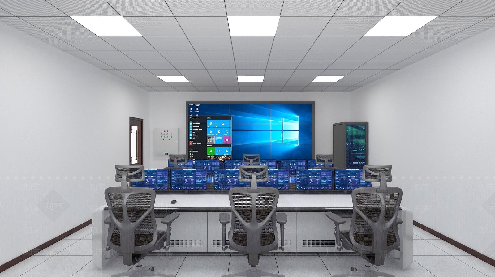 现代指挥控制室3D模型下载【ID:1151322309】