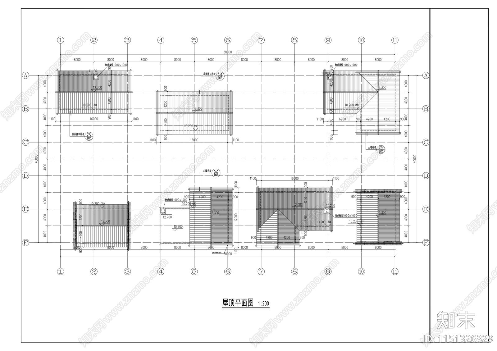 民宿建筑cad施工图下载【ID:1151326329】