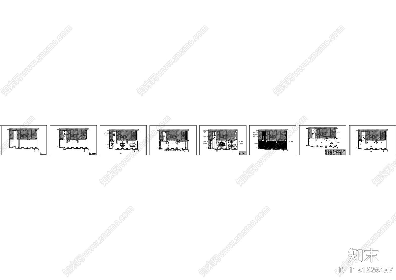 蔚来中心天津银河体验展销厅建筑cad施工图下载【ID:1151326457】