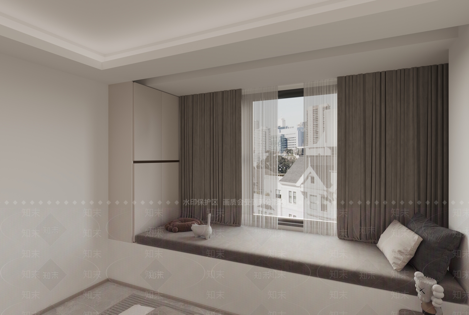 现代飘窗3D模型下载【ID:1151328069】