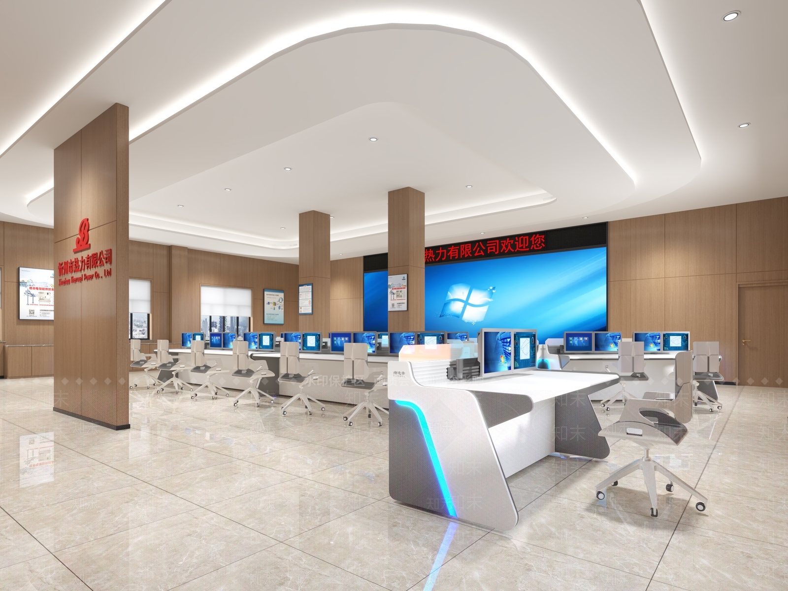 现代指挥控制室3D模型下载【ID:1151328156】