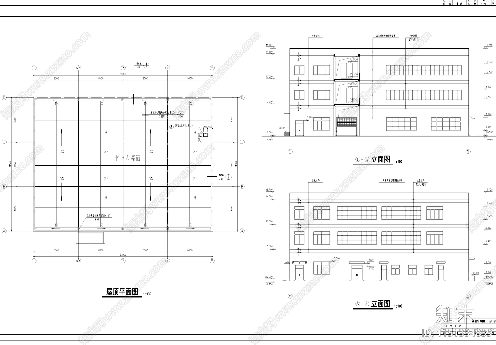 车间配电房工业建筑cad施工图下载【ID:1151334839】