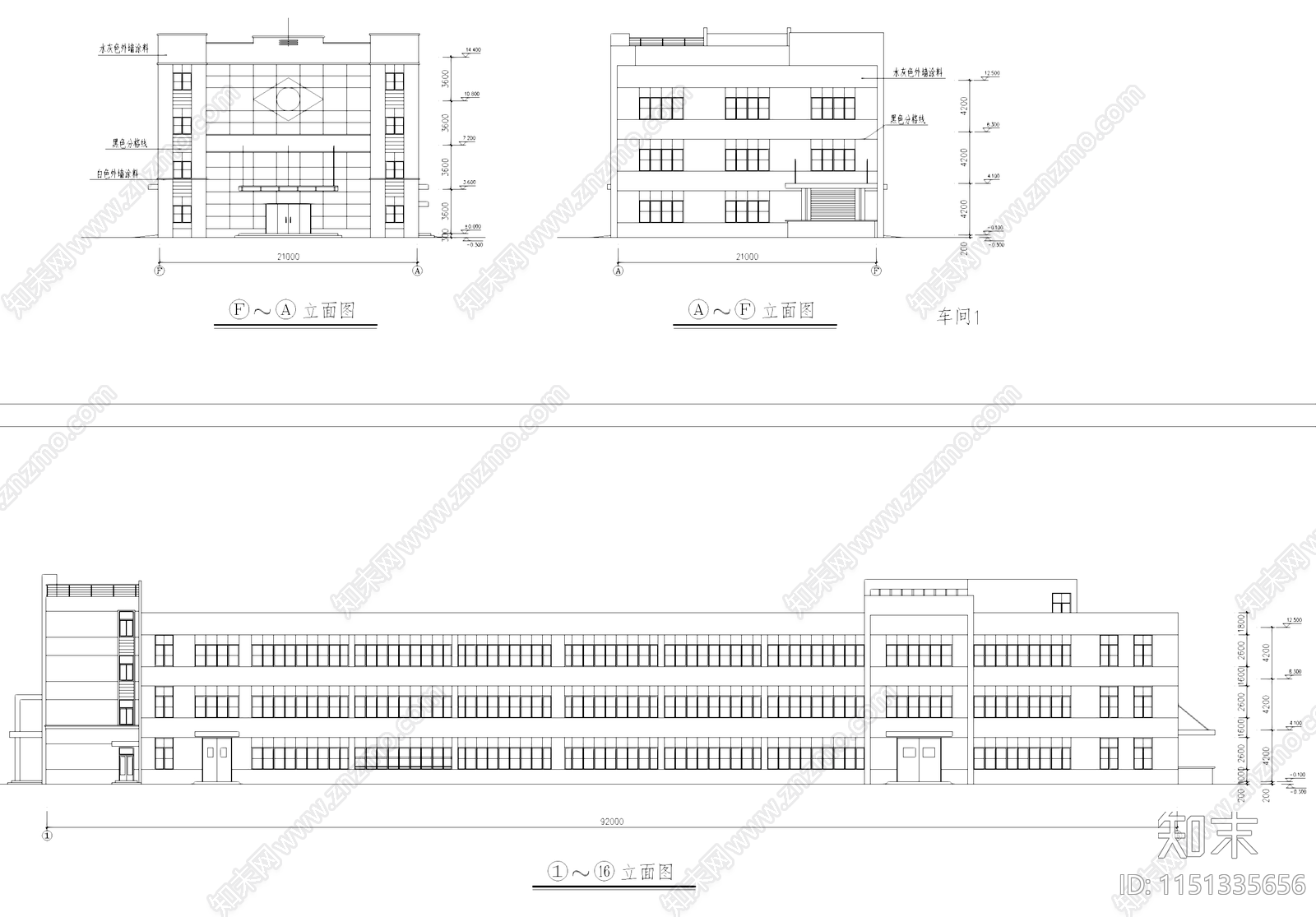 装配检验车间厂房工业建筑cad施工图下载【ID:1151335656】