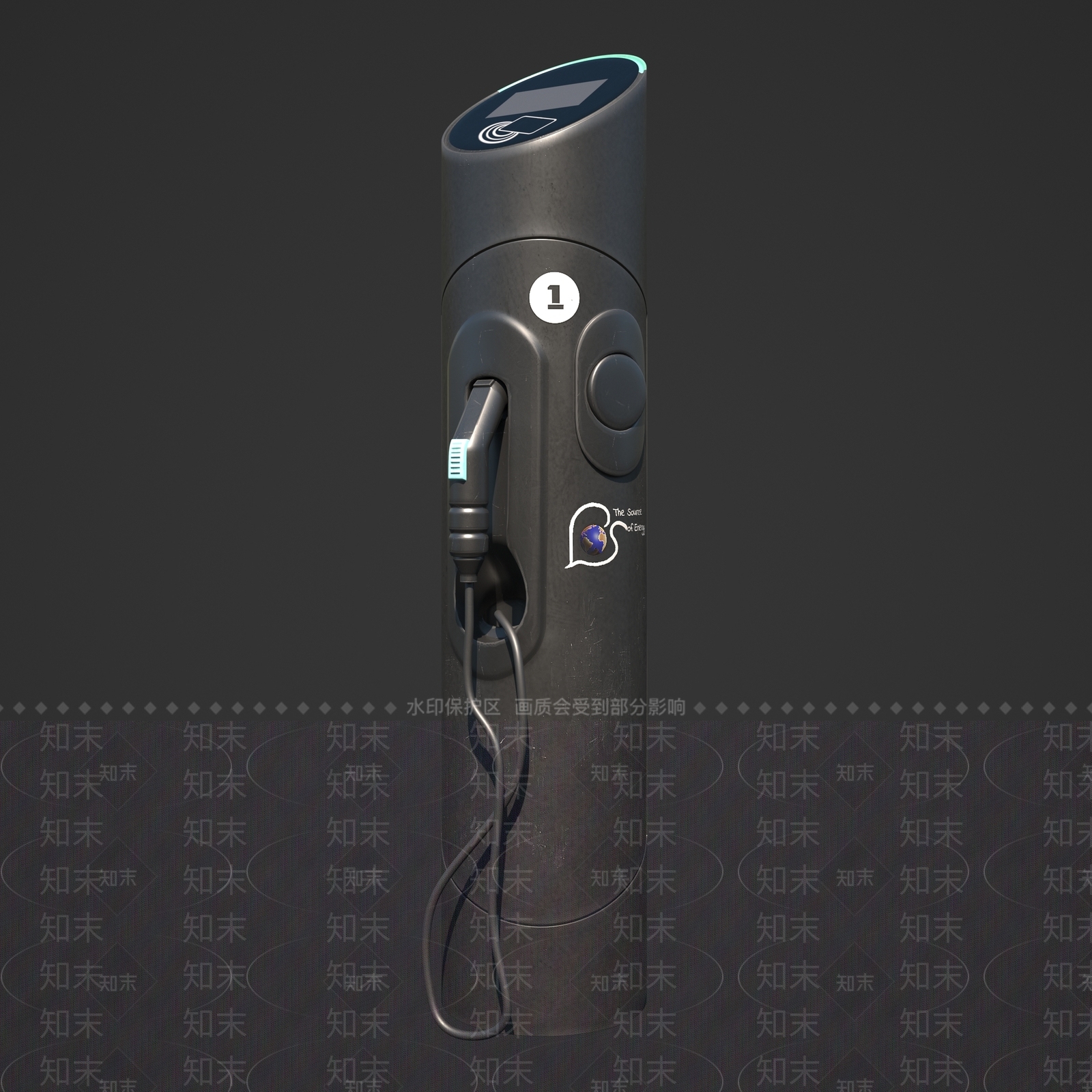 汽车充电桩3D模型下载【ID:1151336548】