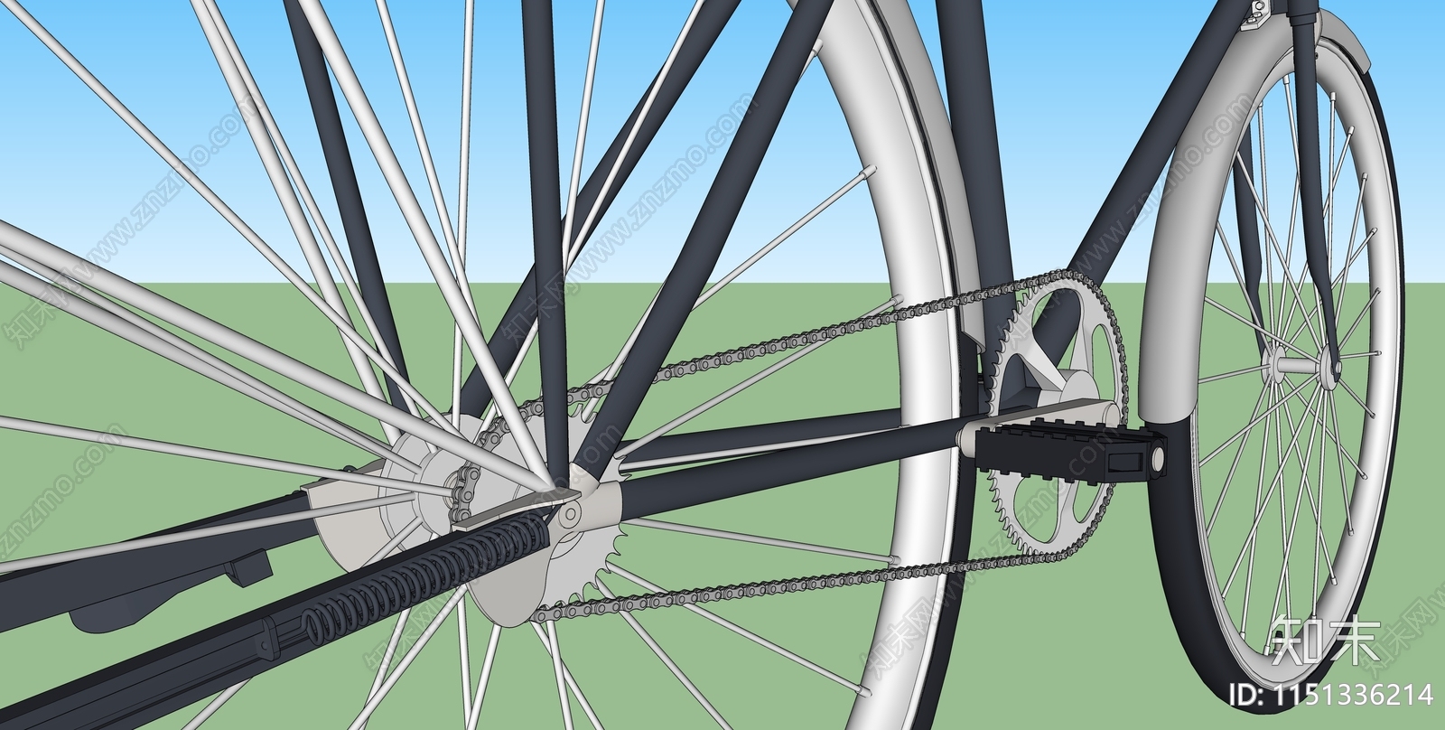 自行车SU模型下载【ID:1151336214】