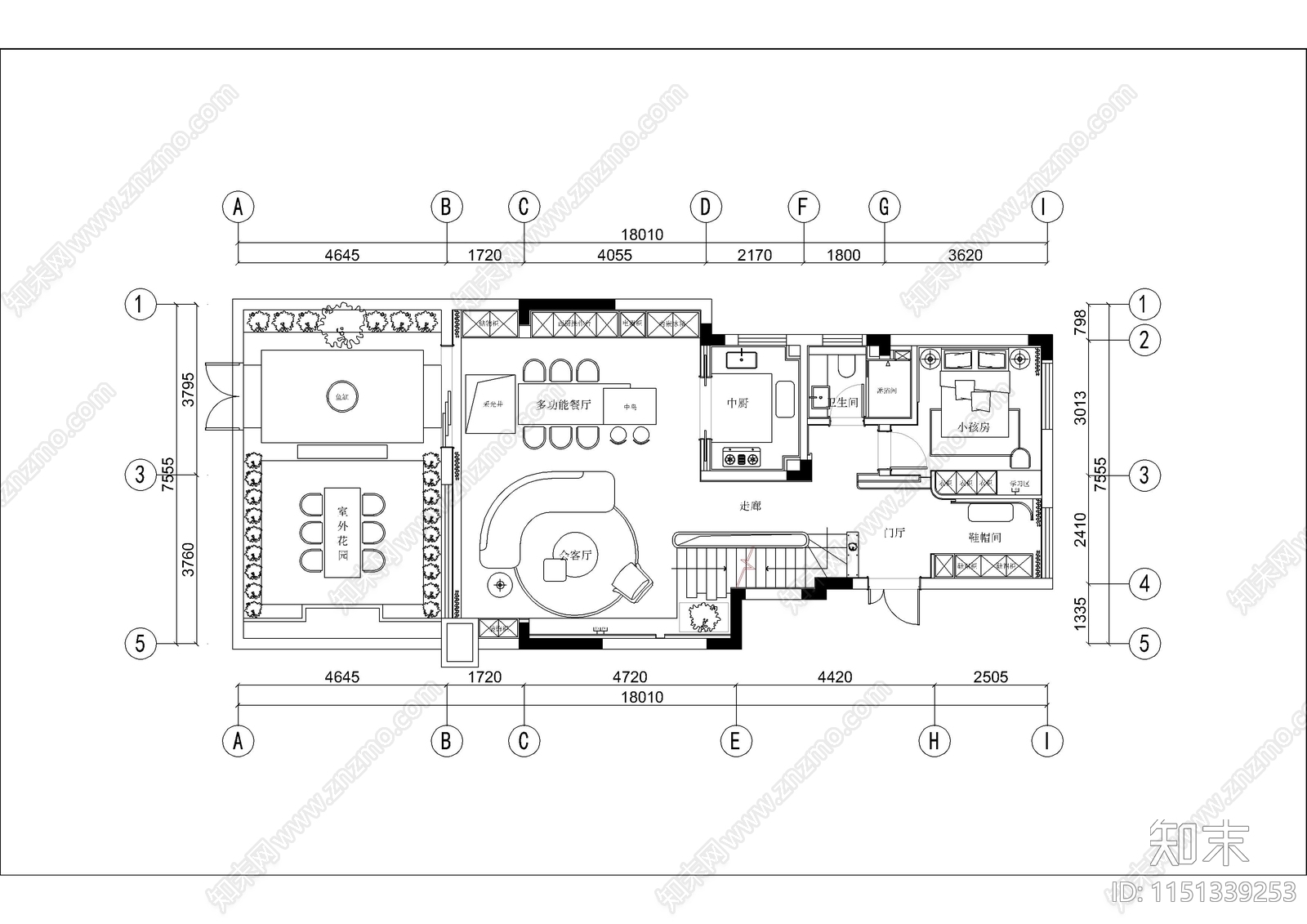 现代轻奢别墅建筑cad施工图下载【ID:1151339253】