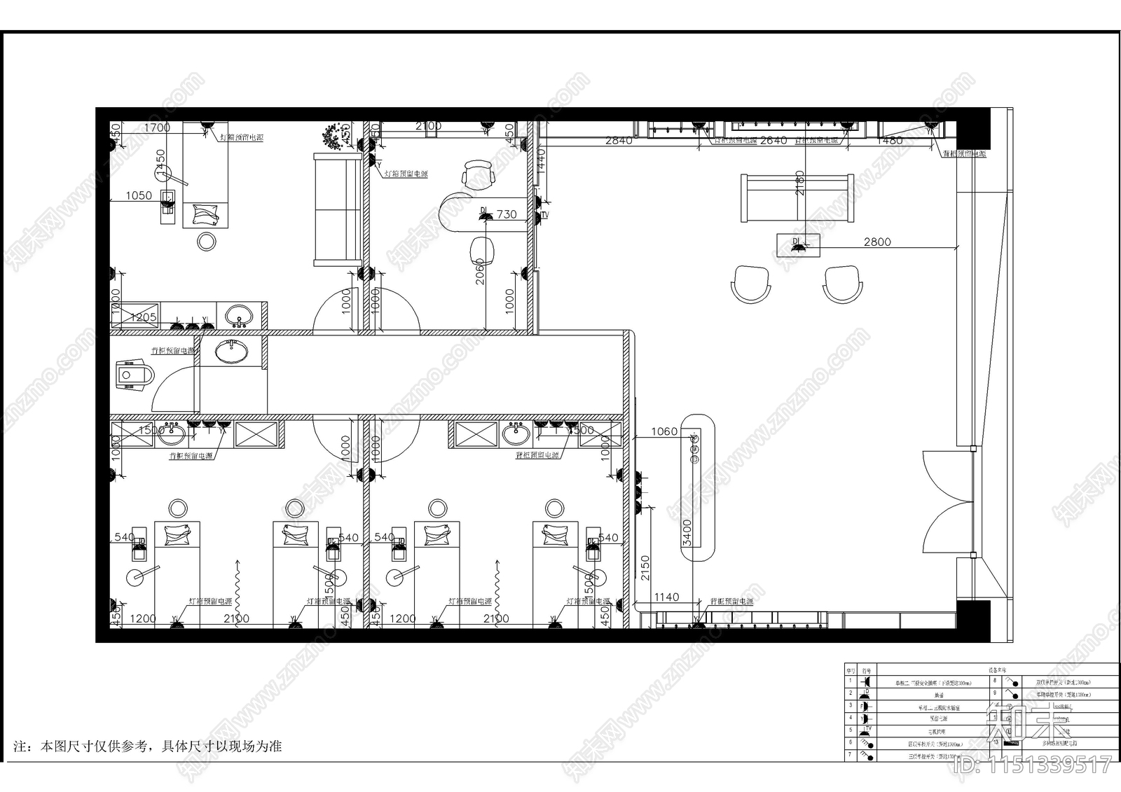 肌肤医生终端形象店室内cad施工图下载【ID:1151339517】