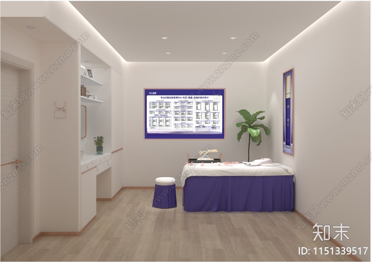 肌肤医生终端形象店室内cad施工图下载【ID:1151339517】
