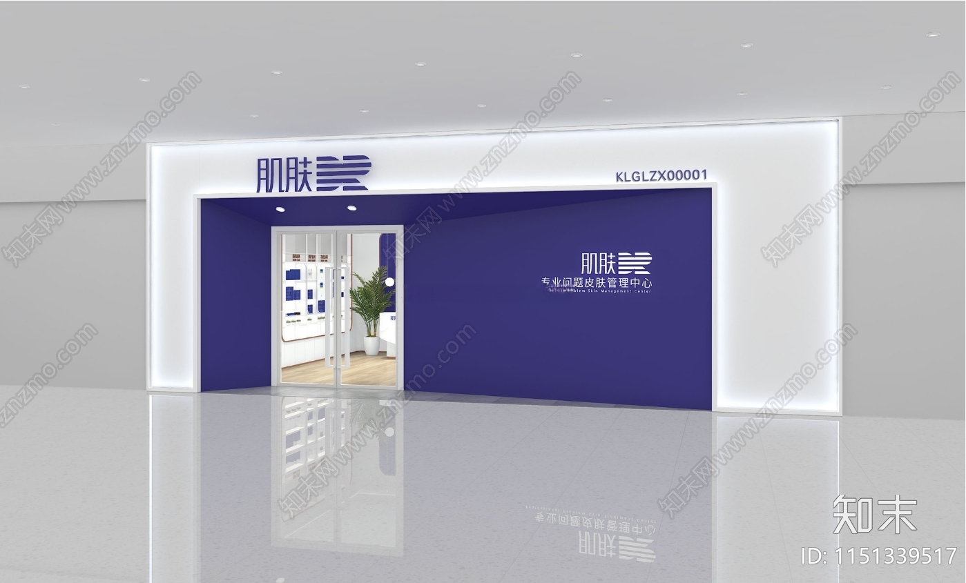 肌肤医生终端形象店室内cad施工图下载【ID:1151339517】