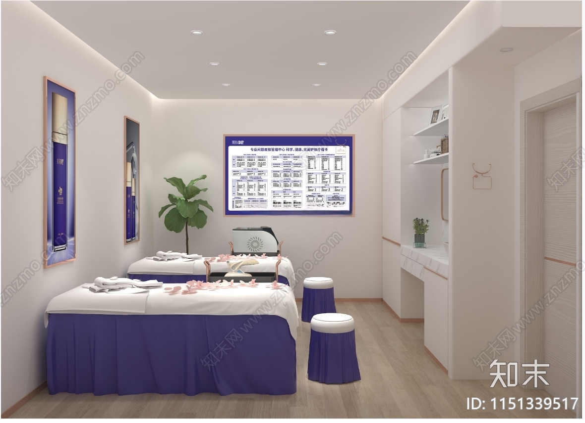 肌肤医生终端形象店室内cad施工图下载【ID:1151339517】
