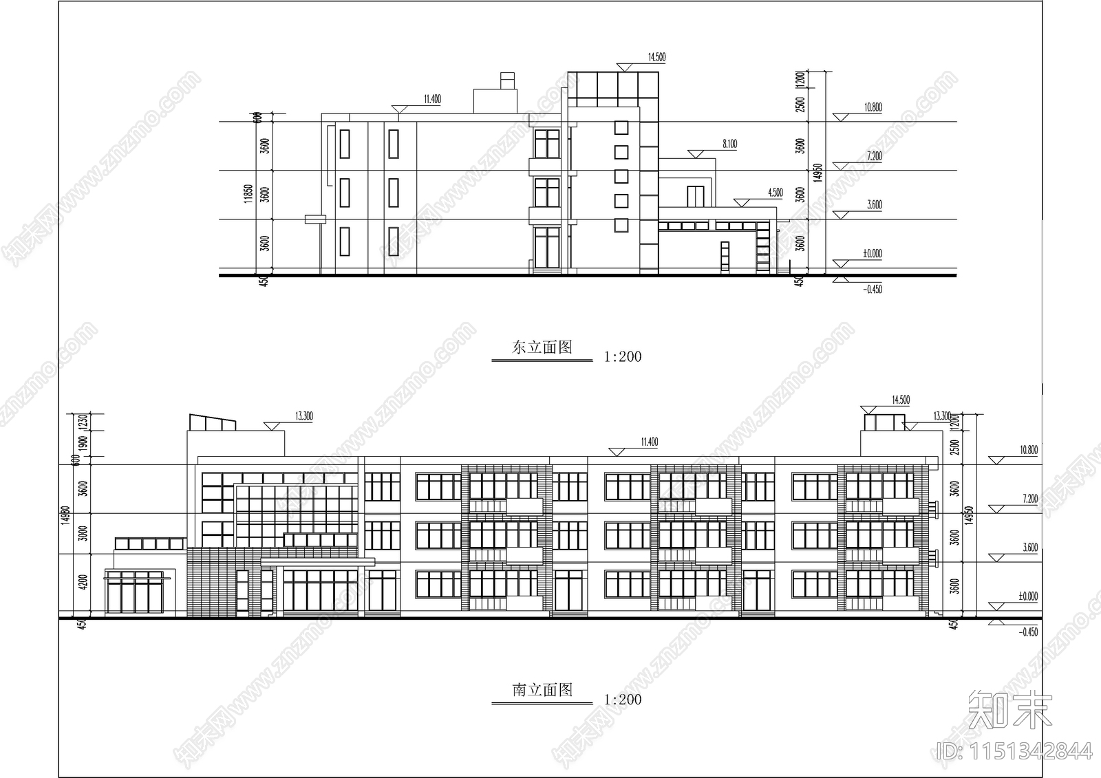 幼儿园建筑cad施工图下载【ID:1151342844】