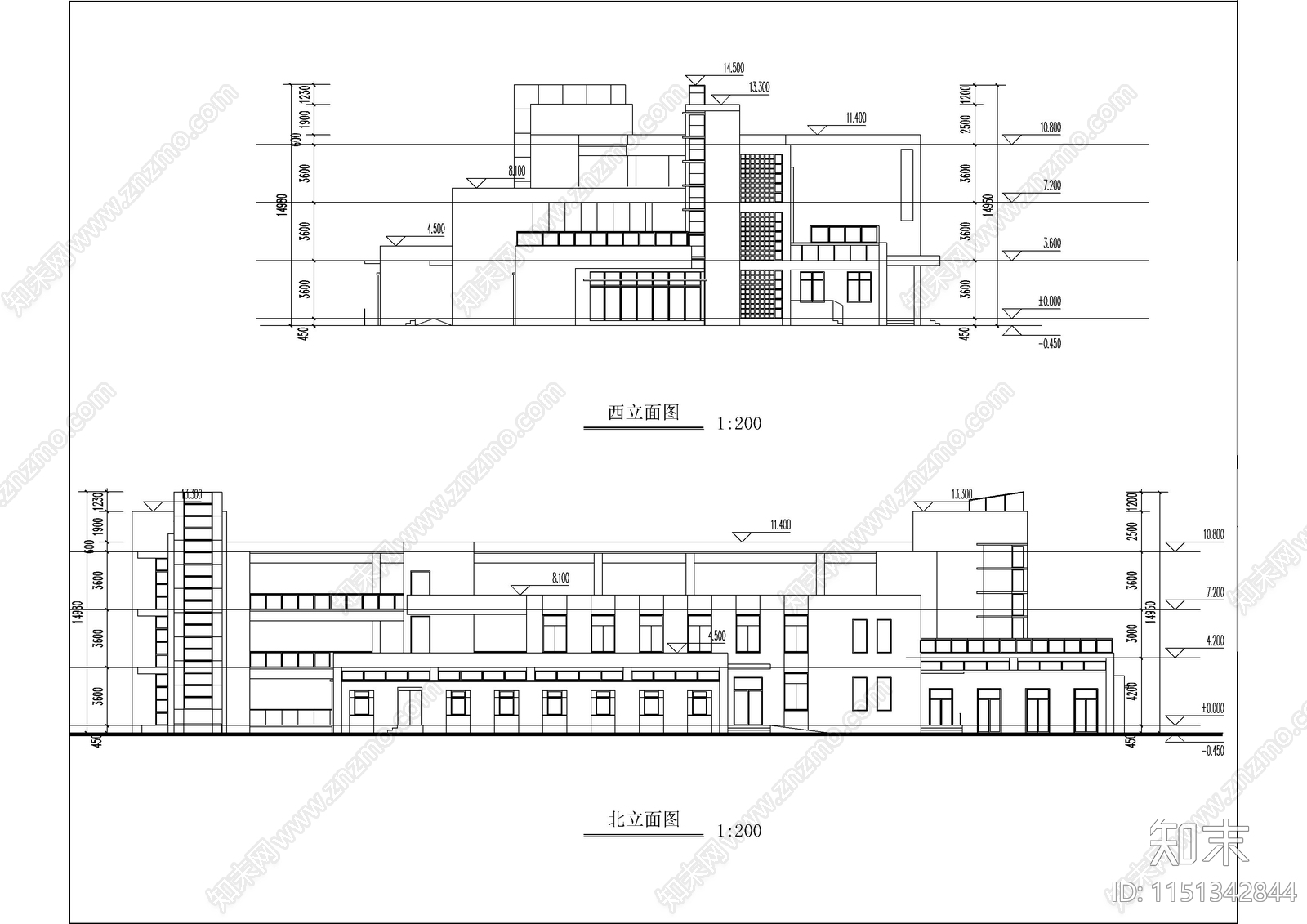 幼儿园建筑cad施工图下载【ID:1151342844】