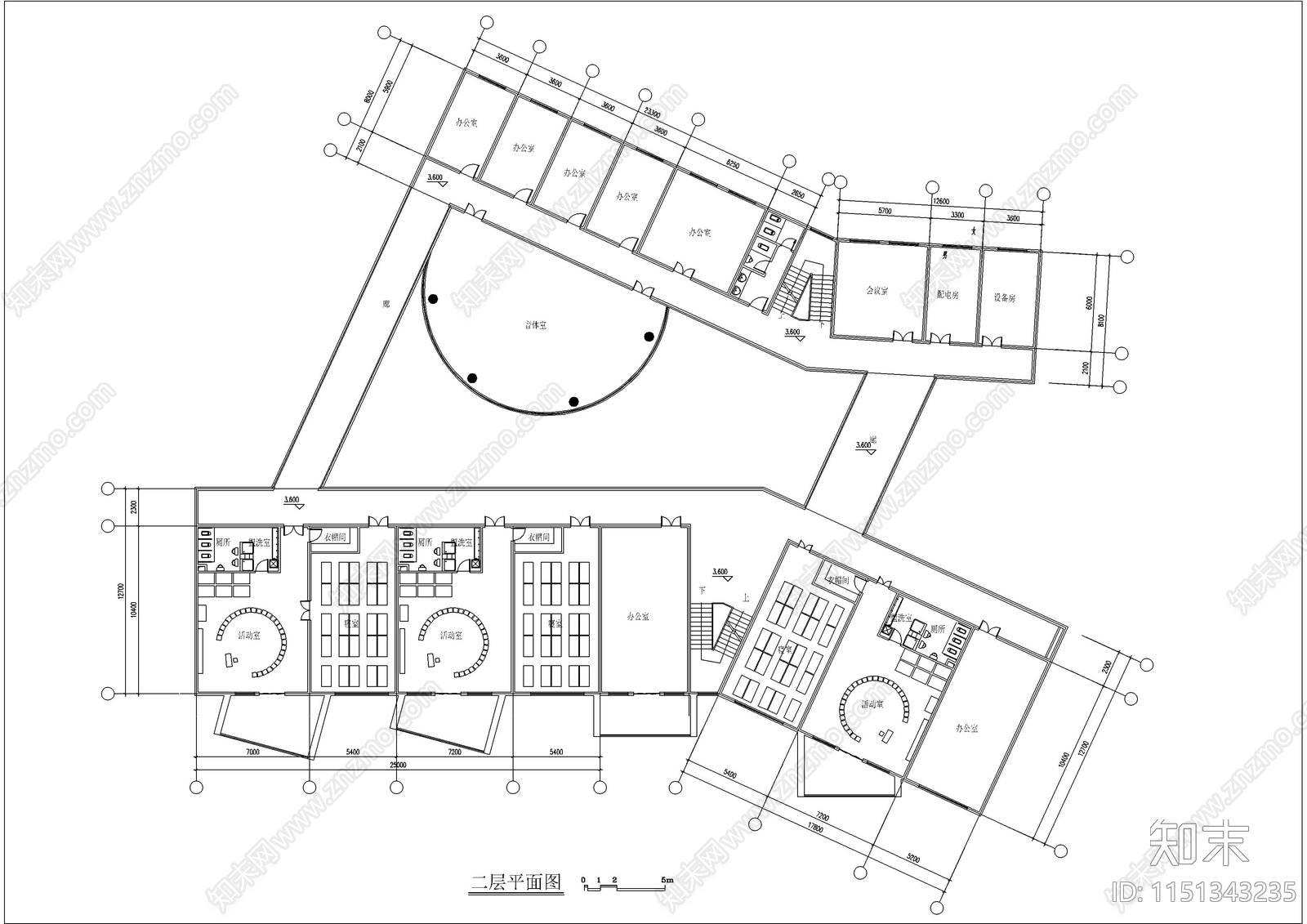 幼儿园区建筑cad施工图下载【ID:1151343235】