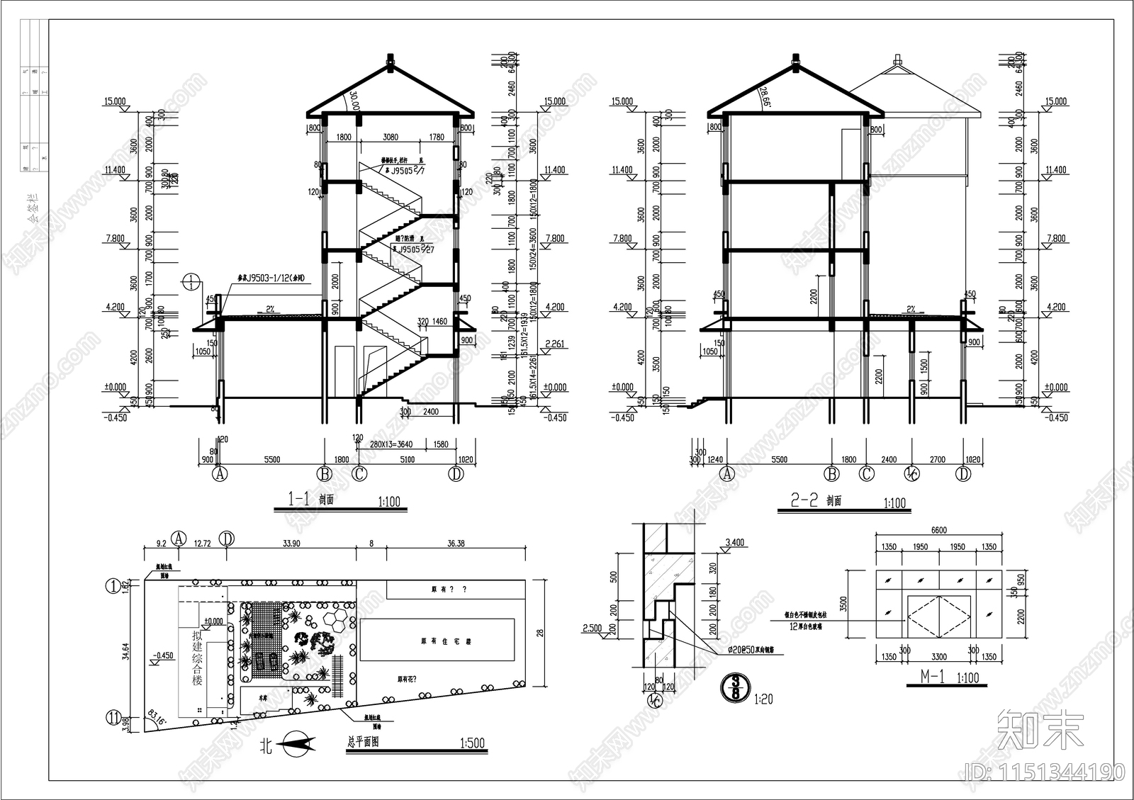 某银行分行建筑cad施工图下载【ID:1151344190】