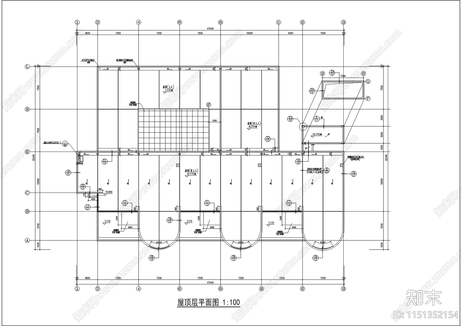 中型规模9个班幼儿园cad施工图下载【ID:1151352154】