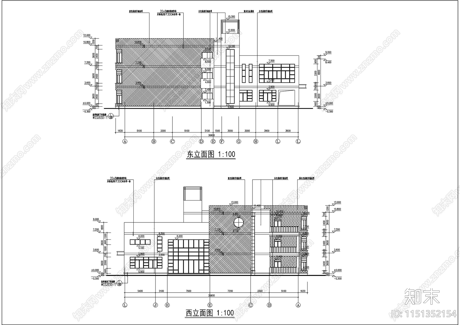 中型规模9个班幼儿园cad施工图下载【ID:1151352154】