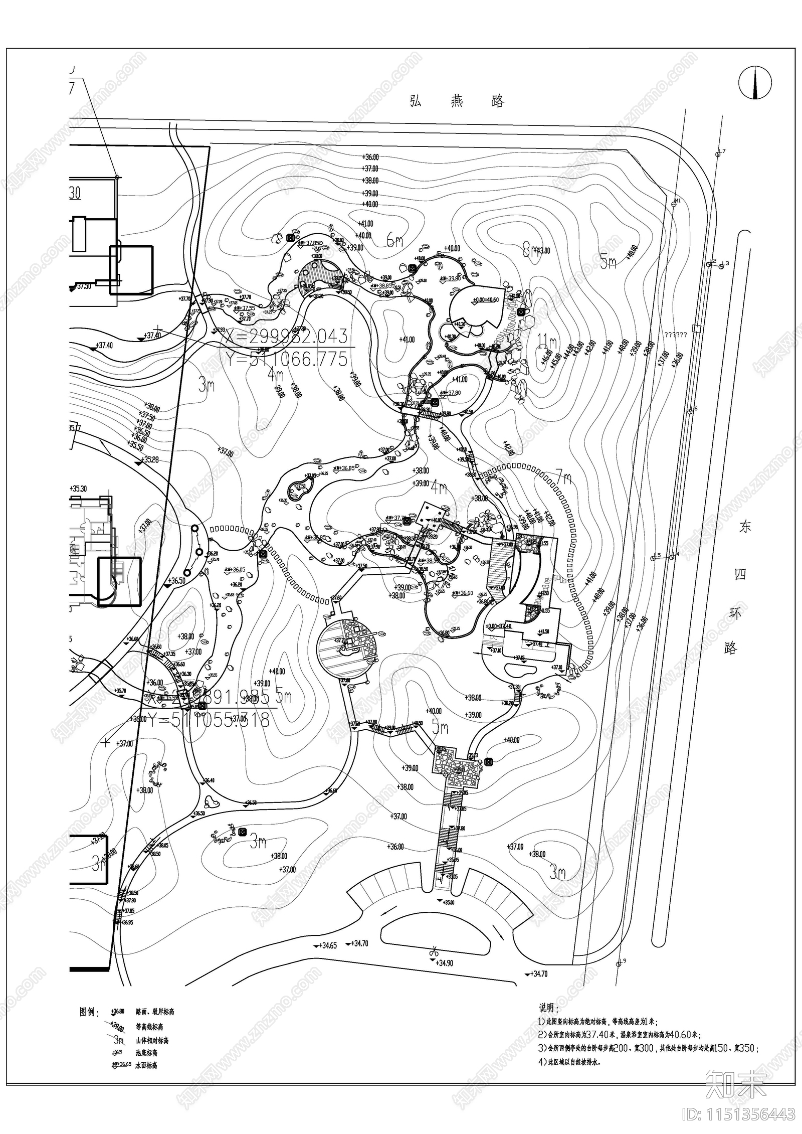 北京某公园景观cad施工图下载【ID:1151356443】