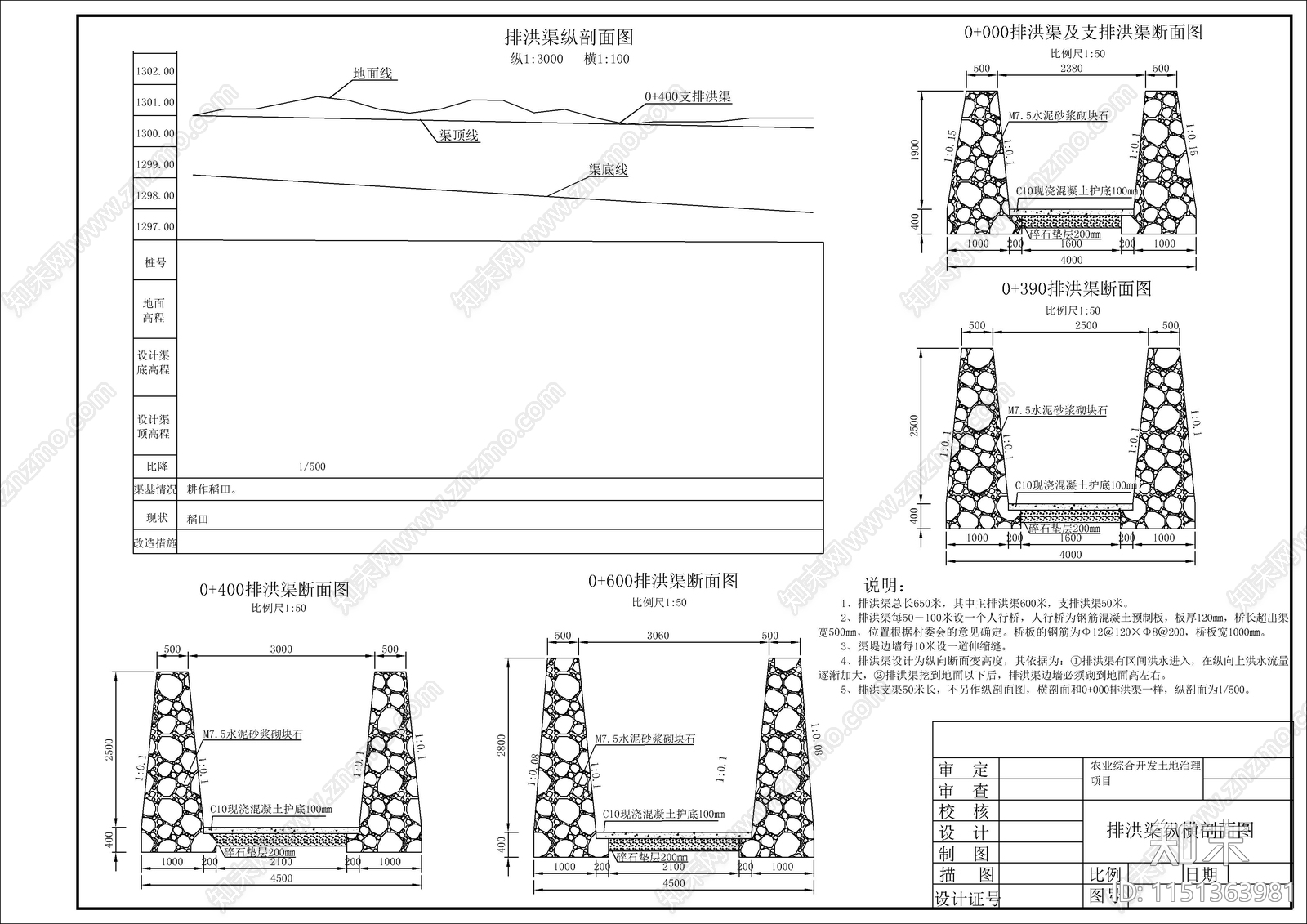 30套农田水利工程设计图纸施工图下载【ID:1151363981】