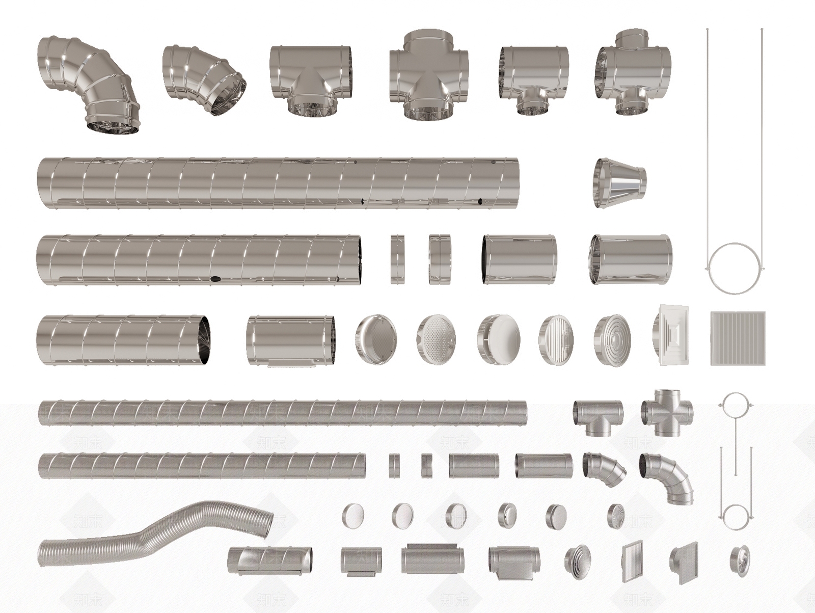 通风管道3D模型下载【ID:1151365641】